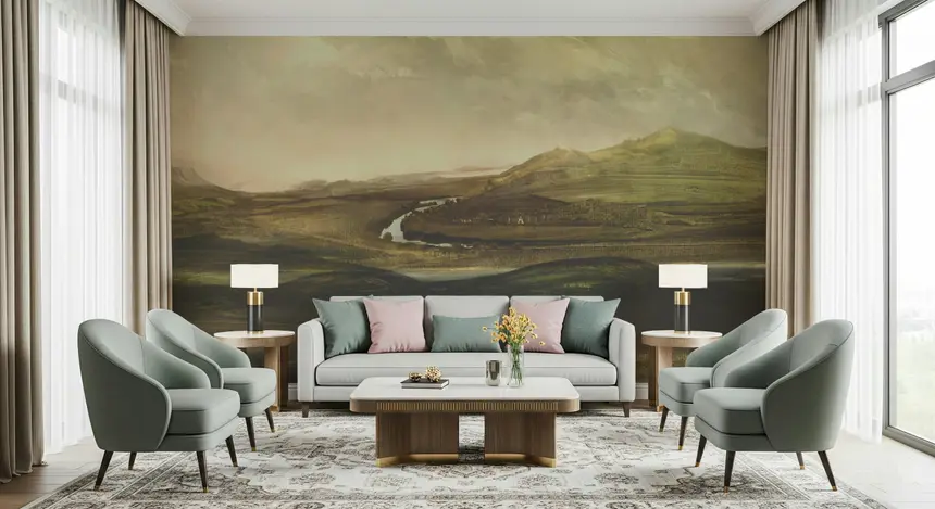 Painted Valley Vista Wall Mural -2925053