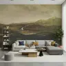 Serene Painted River Valley Wall Mural 7