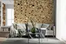 Ochre Maroon Terrazzo Fragment Wallpaper Mural 8