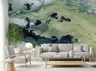 Abstract Teal Green Marbling Effect Wall Mural 8