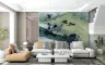Abstract Teal Green Marbling Effect Wall Mural 6