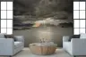 Dramatic Sun Rays Over Fjord Landscape Wall Mural 7