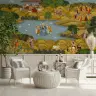 Traditional Krishna Leela Scenic Wall Mural 6