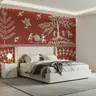 Warli Folk Art Terracotta Village Life Wall Mural 8