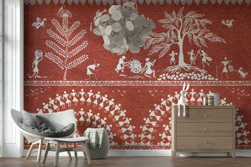 Terracotta Tribe Wall Mural