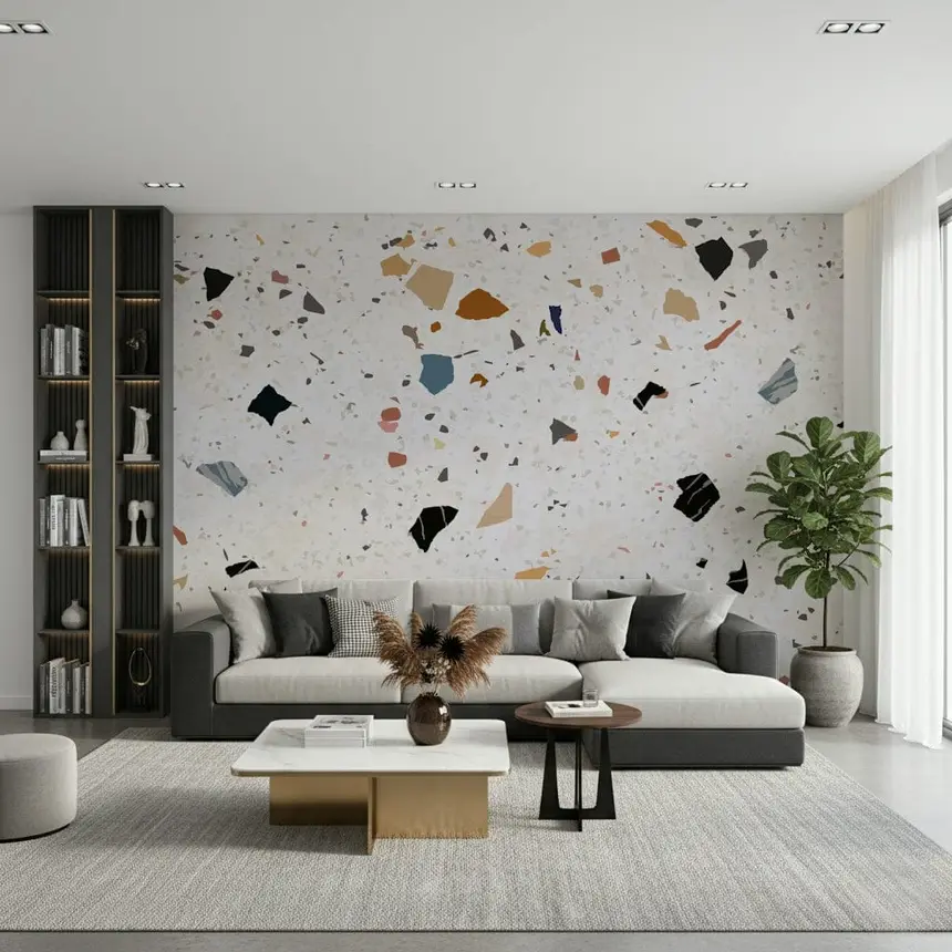 Terrazzo Chic Marble Wallpaper Wall Mural
