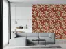 Terracotta Cream Geometric Pinwheel Wallpaper 7