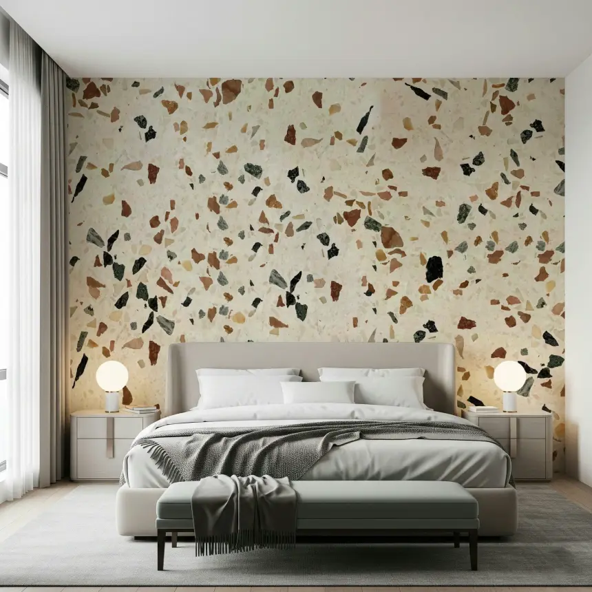 Terrazzo Tiles Texture Natural Stone Wall Mural