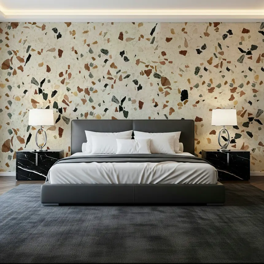 Terrazzo Tiles Texture Natural Stone Wall Mural