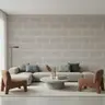 Textured Beige Brick Pattern Wall Mural 6