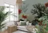 Vintage Etched Goldfish and Coral Reef Wall Mural 8