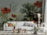 Vintage Etched Goldfish and Coral Reef Wall Mural 6