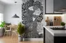 Abstract Monochrome Embrace Wall Mural 8