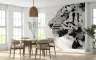 Contemporary Ink Splatter Tiger Wall Mural 7