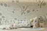 Organic Leaf Outline Botanical Wall Mural 8