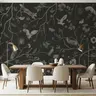 Enchanted Forest Animals Grayscale Wall Mural 7