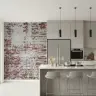 Rustic Whitewashed Brick Wall Mural 7