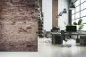 Distressed Russet and Grey Brick Wall Mural 8