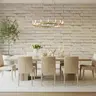 Distressed White Brick Wall Mural 8
