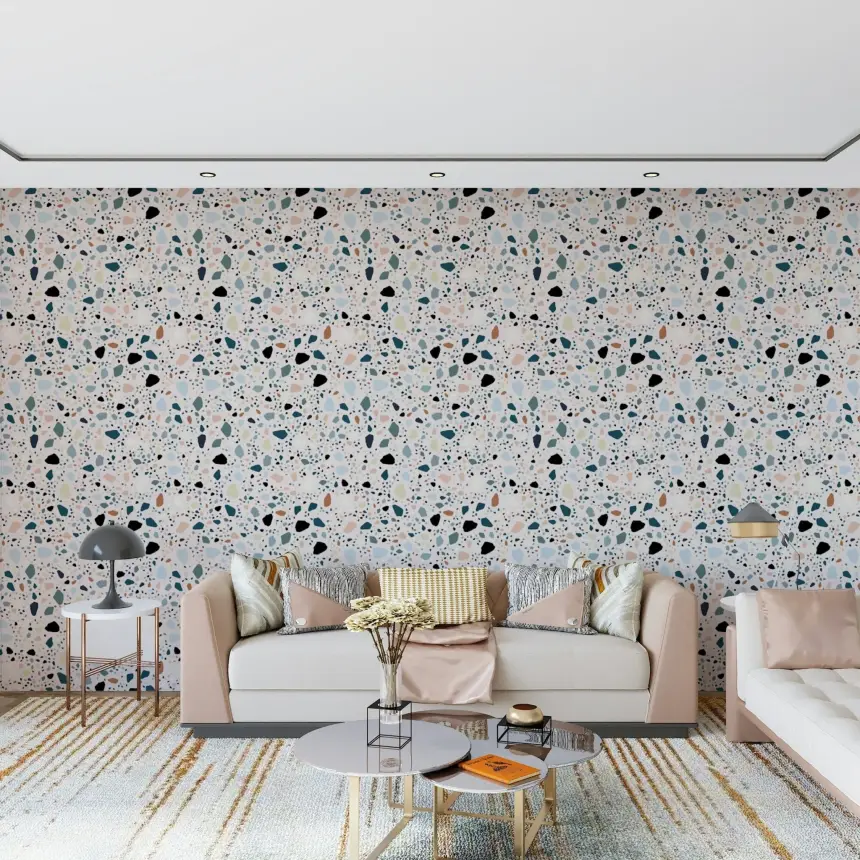 Vibrant Multicolour Terrazzo Wallpaper