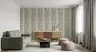 Elegant Botanical Striped Foliage Pattern Wallpaper 7