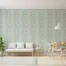Vintage Trailing Foliage Striped Wallpaper 8