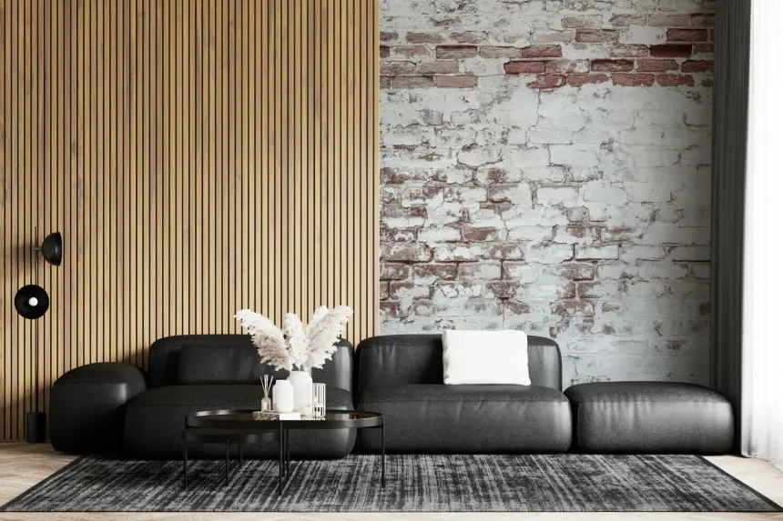 Vintage Washed Brick Wall Mural -2226409