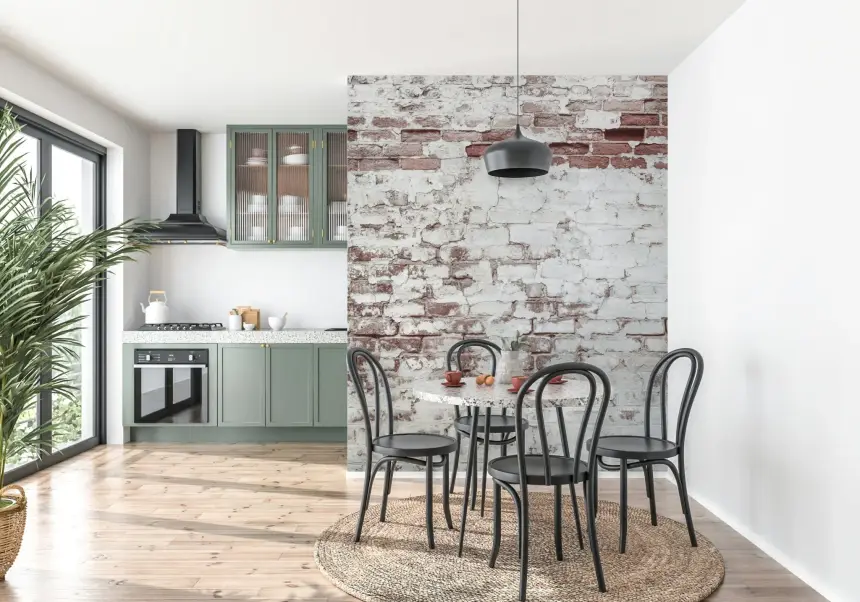 Vintage Washed Brick Wall Mural -2226409