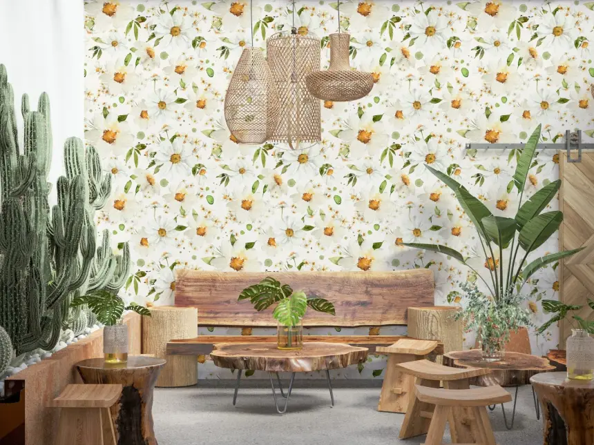 Watercolor Daisy Dreams Wallpaper