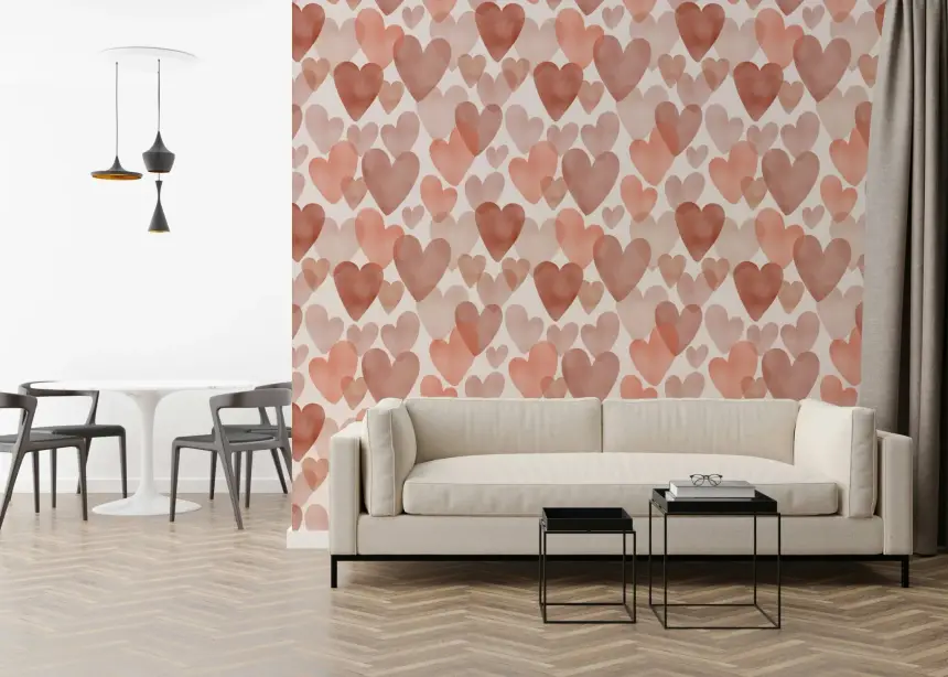 Watercolour Hearts Wallpaper -3042404