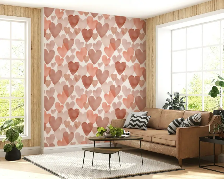Watercolour Hearts Wallpaper -3042404