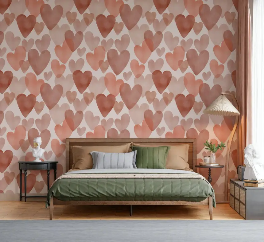 Watercolour Hearts Wallpaper -3042404