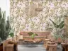 Rococo Style Pink Grapevine Monkey Pattern Wallpaper 7