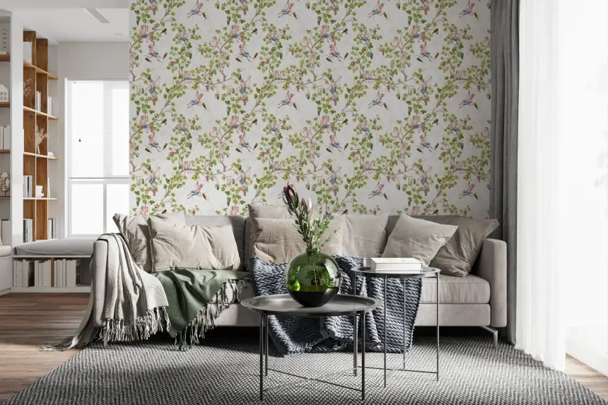 Whimsical Rococo Monkeys Wine Festival Aristocratic Vineyard Vintage Garden White Wallpaper