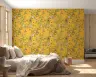 Whimsical Monkey and Grapevine Yellow Wallpaper 7