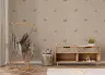 Playful Bear Cub and Sprig Pattern Wallpaper 6