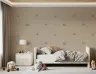 Playful Bear Cub and Sprig Pattern Wallpaper 7