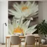 Serene White Lotus Blossom Wall Mural 8