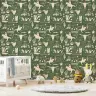 Wild West Cowboy Sketch Green Wallpaper 7