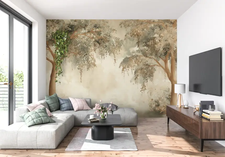 Willow Dreams – Forest Green Wall Mural