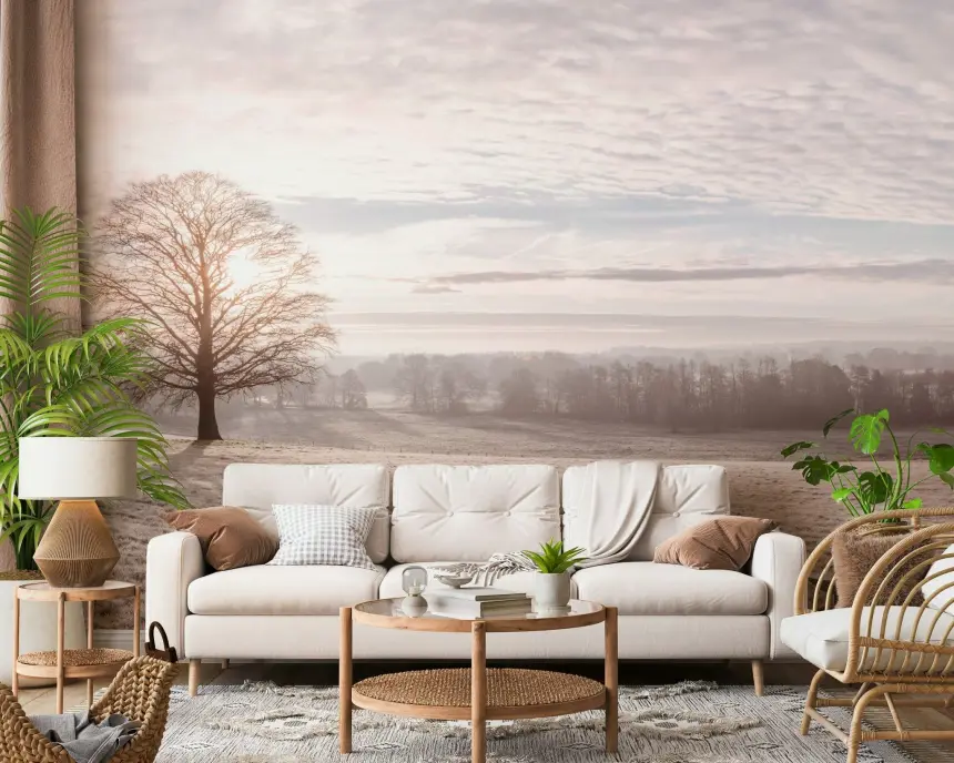Winter's Soft Light Wall Mural