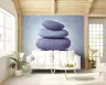 Stacked Zen Stones Wall Mural with Water Droplets 8