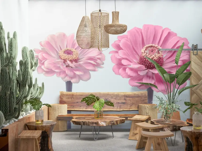 Zinnia Dream Wall Mural