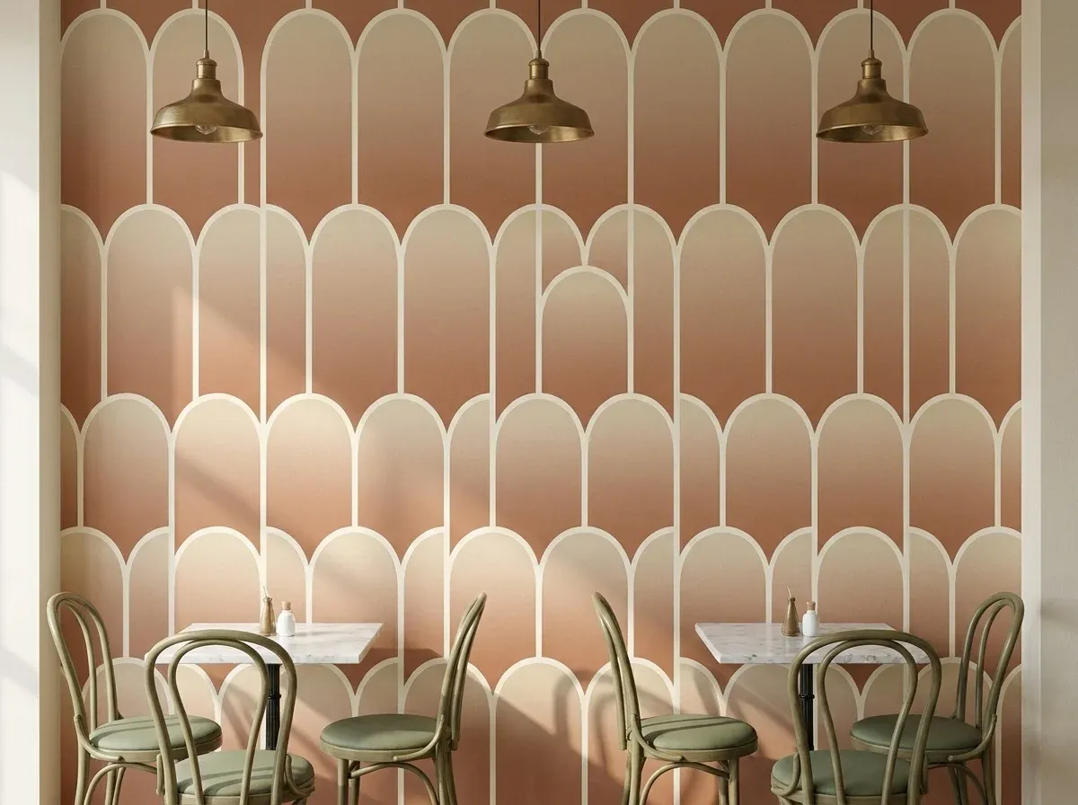 Modern Arch Geometric in a café