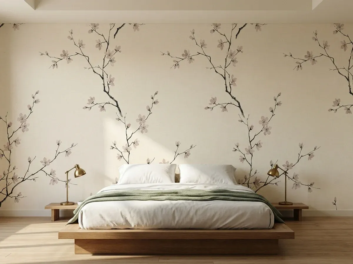 Almond Blossom Branch on Easy Matte peel-and-stick