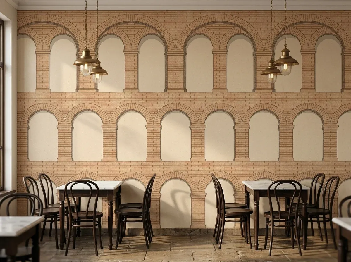 Brick Colonnade as a café backdrop